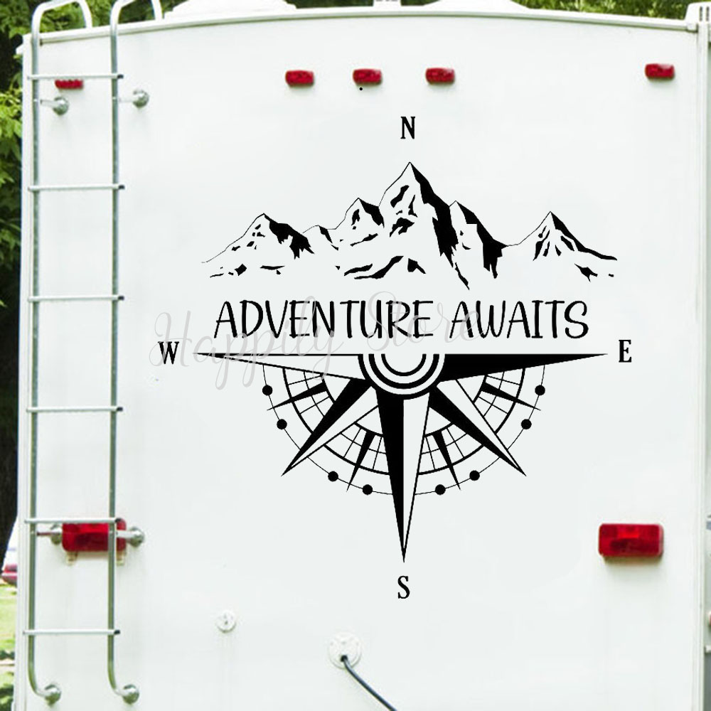 Outdoor Adventure Ideas - Campervan naklejki przygoda czeka na ścianę
