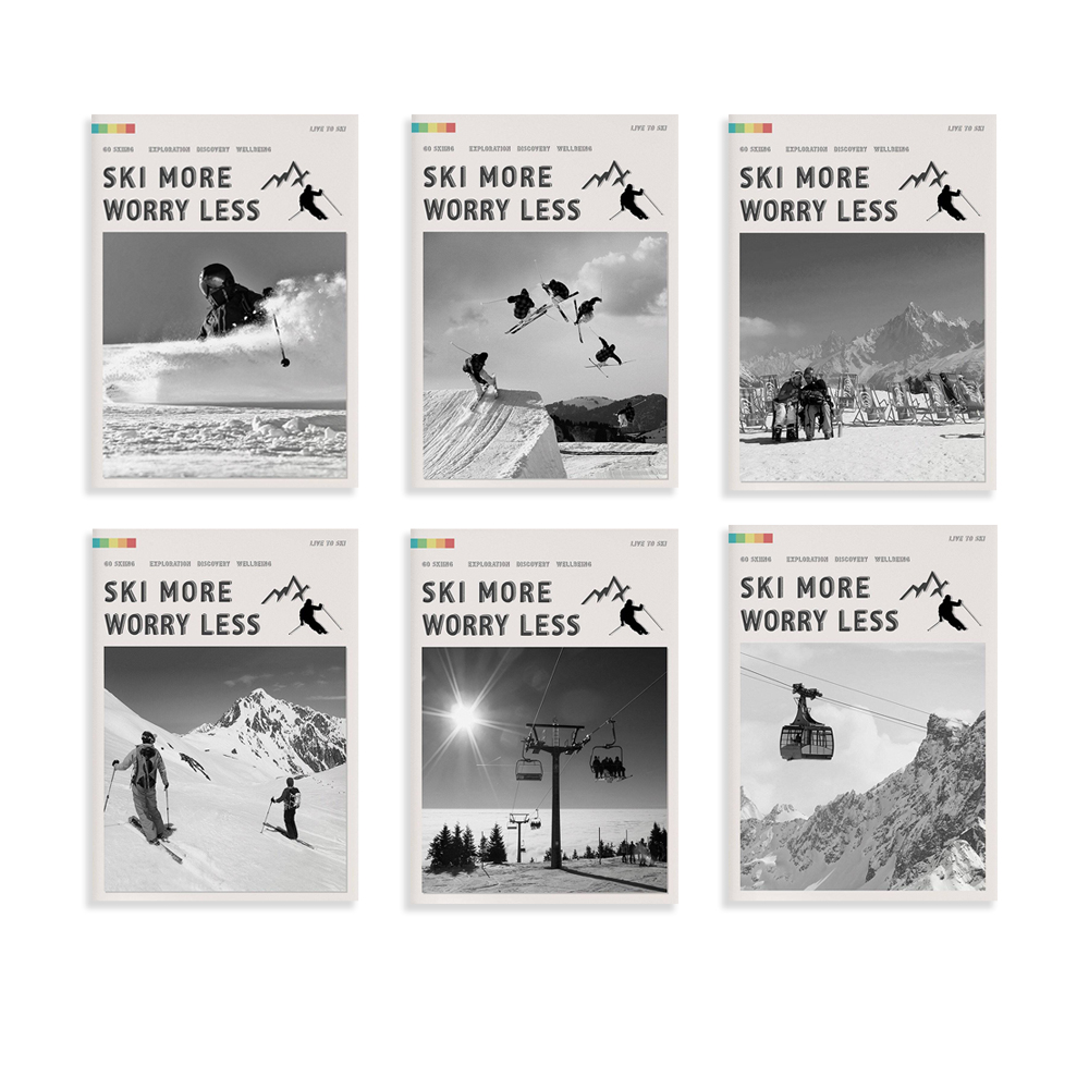 Outdoor Adventure York - Ski More Worry Less Plakat, Alpy