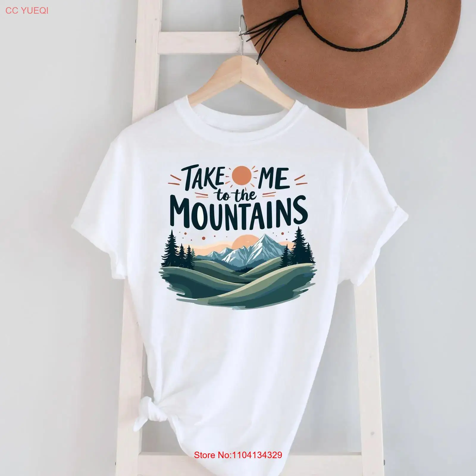 Outdoor Adventure Quotes Short - Koszulka Przynęcająca do Górnego Krajobrazu z
