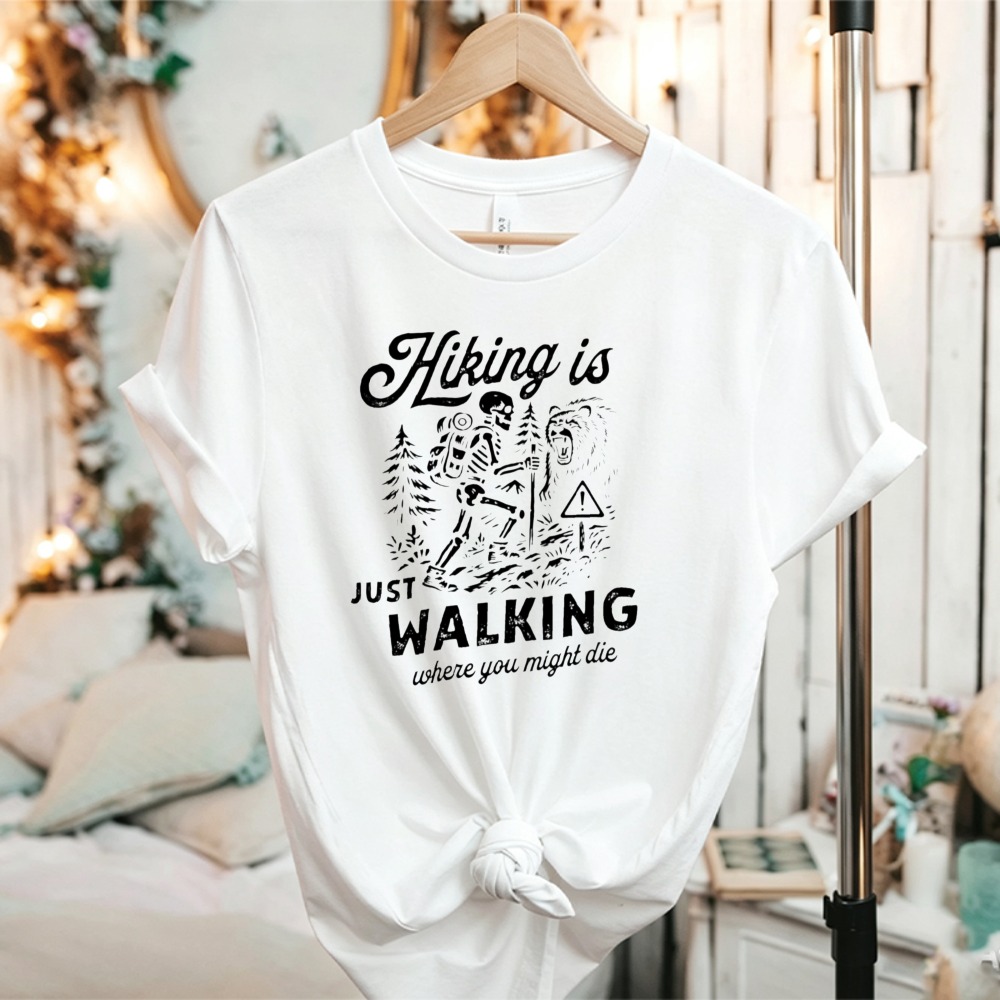 Jesienna damska zabawna koszul – Outdoor Adventure Quotes Short recenzja i cena