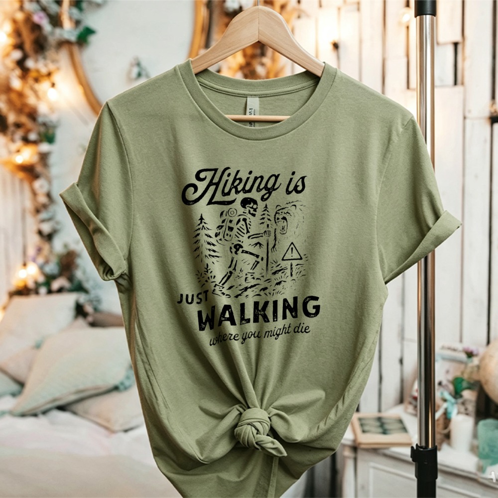 Jesienna damska zabawna koszul – Outdoor Adventure Quotes Short recenzja i cena