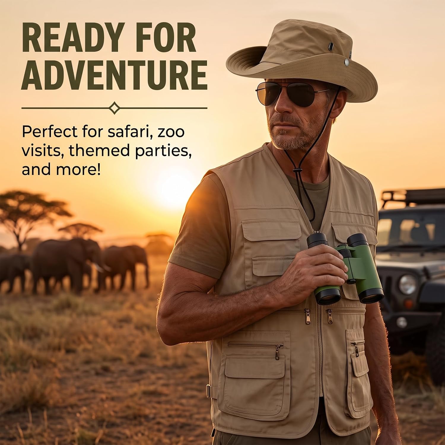 4-częściowy męski strój safari – Zoo Outdoor Adventure Set recenzja i cena