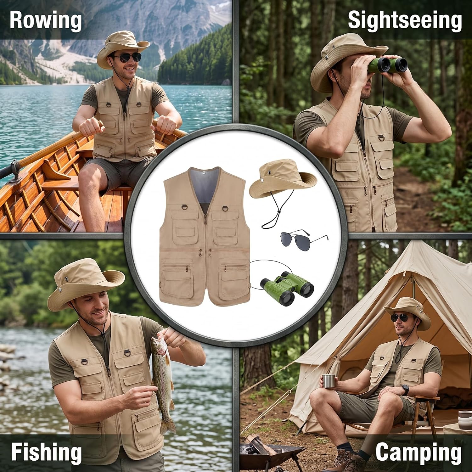 4-częściowy męski strój safari – Zoo Outdoor Adventure Set recenzja i cena